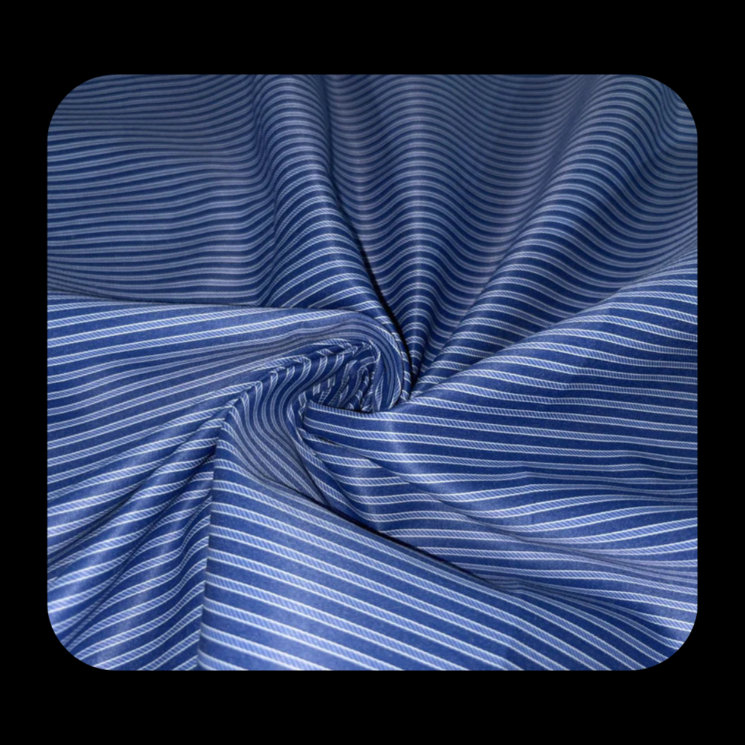 Blue and white striped fabric for shirt