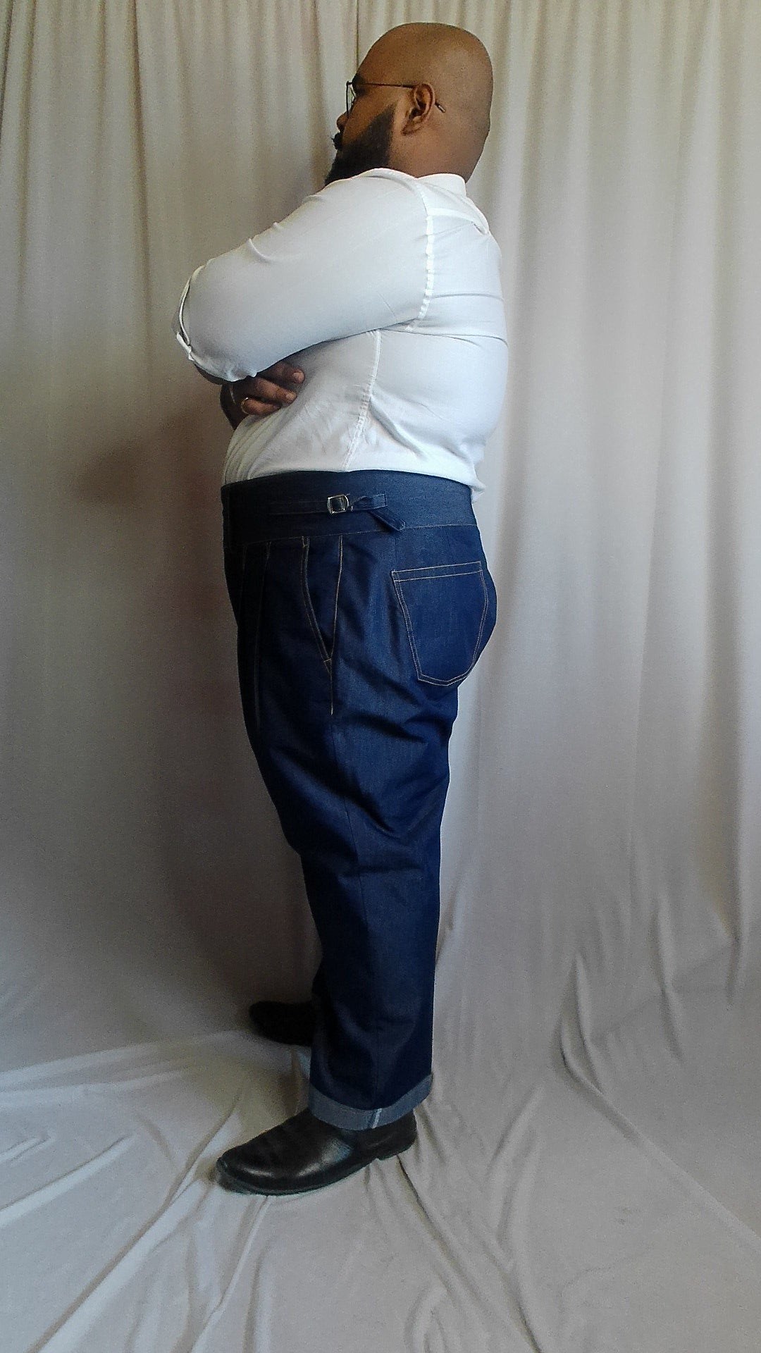 Dark Wash Indigo Denim Gurkha Trouser