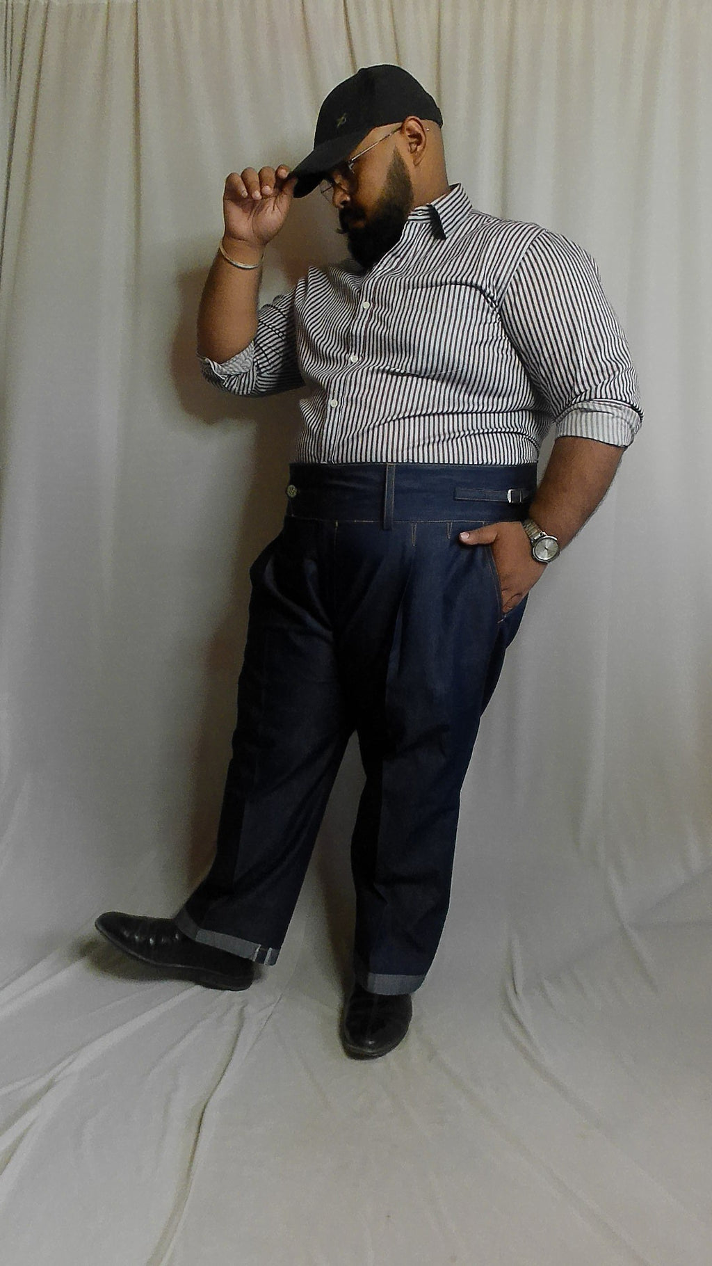 American Ivy Style with a Blue Striped Shirt