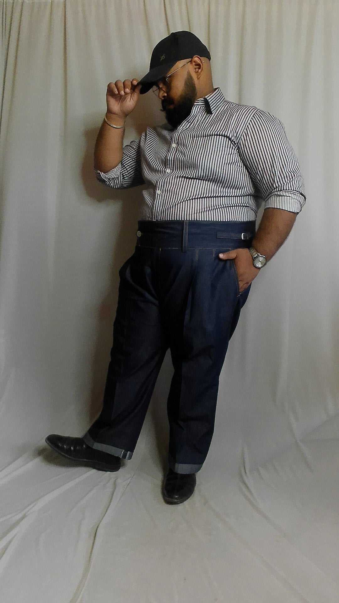 American Ivy Style with a Blue Striped Shirt